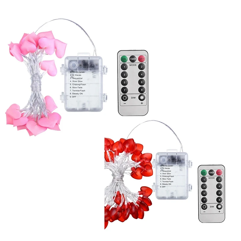 Heart-Shaped String Light 40 LED Valentine's Day 3D Pink Heart-Shaped Battery Powered (Pink)
Heart-Shaped String Light 40 LED Valentine's Day 3D Pink Heart-Shaped Battery Powered (Pink)