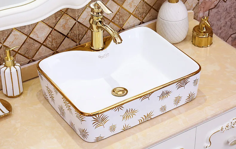 Sanitary Ware New Color Gold Ceramic Basin Factory Direct Sales Rectangular Table Basin
Sanitary Ware New Color Gold Ceramic Basin Factory Direct Sales Rectangular Table Basin