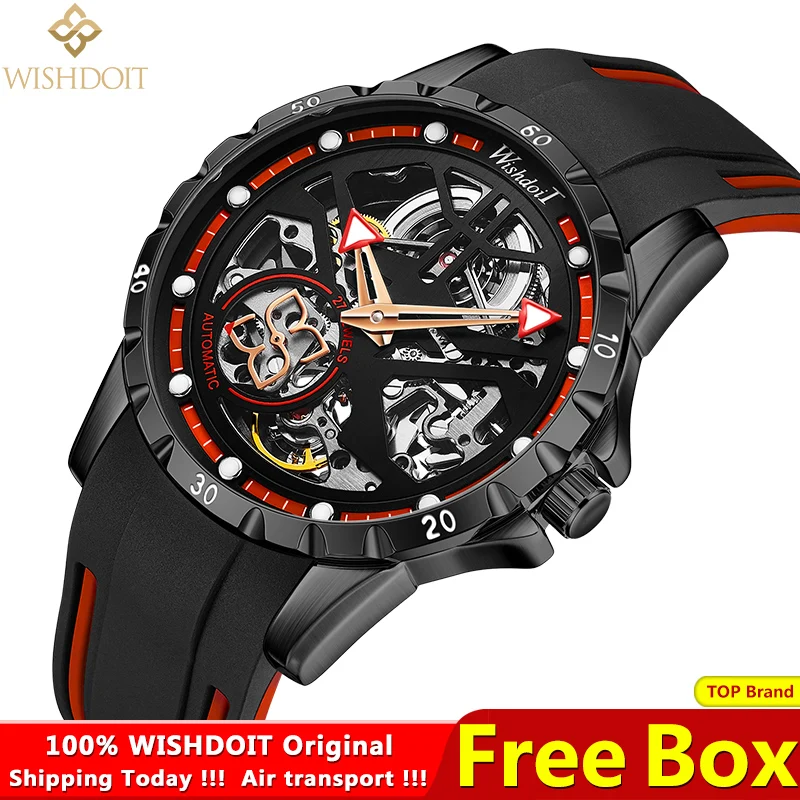 Часы WISHDOIT Мужские механические, водонепроницаемые до 30 м, с резиновым ремешком
Часы WISHDOIT Мужские механические, водонепроницаемые до 30 м, с резиновым ремешком
