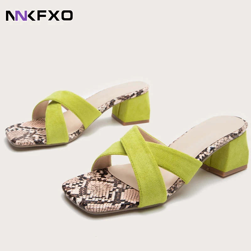 Fashion Slippers For Women Outside Leopard High Heels Ladies Sandals Square Toe Suede Summer Shoes Female Pumps 2022 Footwear
Fashion Slippers For Women Outside Leopard High Heels Ladies Sandals Square Toe Suede Summer Shoes Female Pumps 2022 Footwear