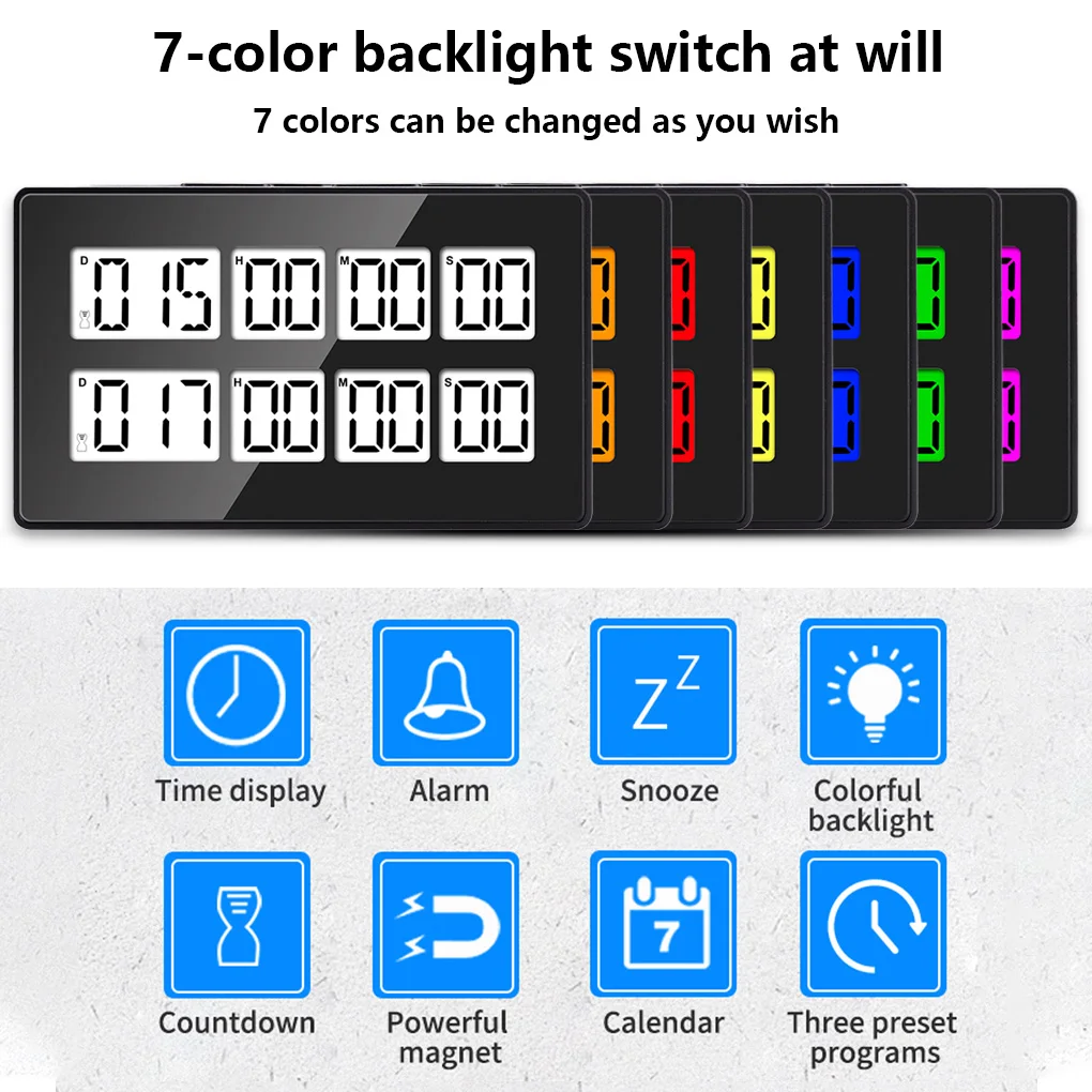 Digital Timer Stopwatch Home Office School Countdown Alarm Tabletop Battery Operated Electronic Clock Household Supplies
Digital Timer Stopwatch Home Office School Countdown Alarm Tabletop Battery Operated Electronic Clock Household Supplies