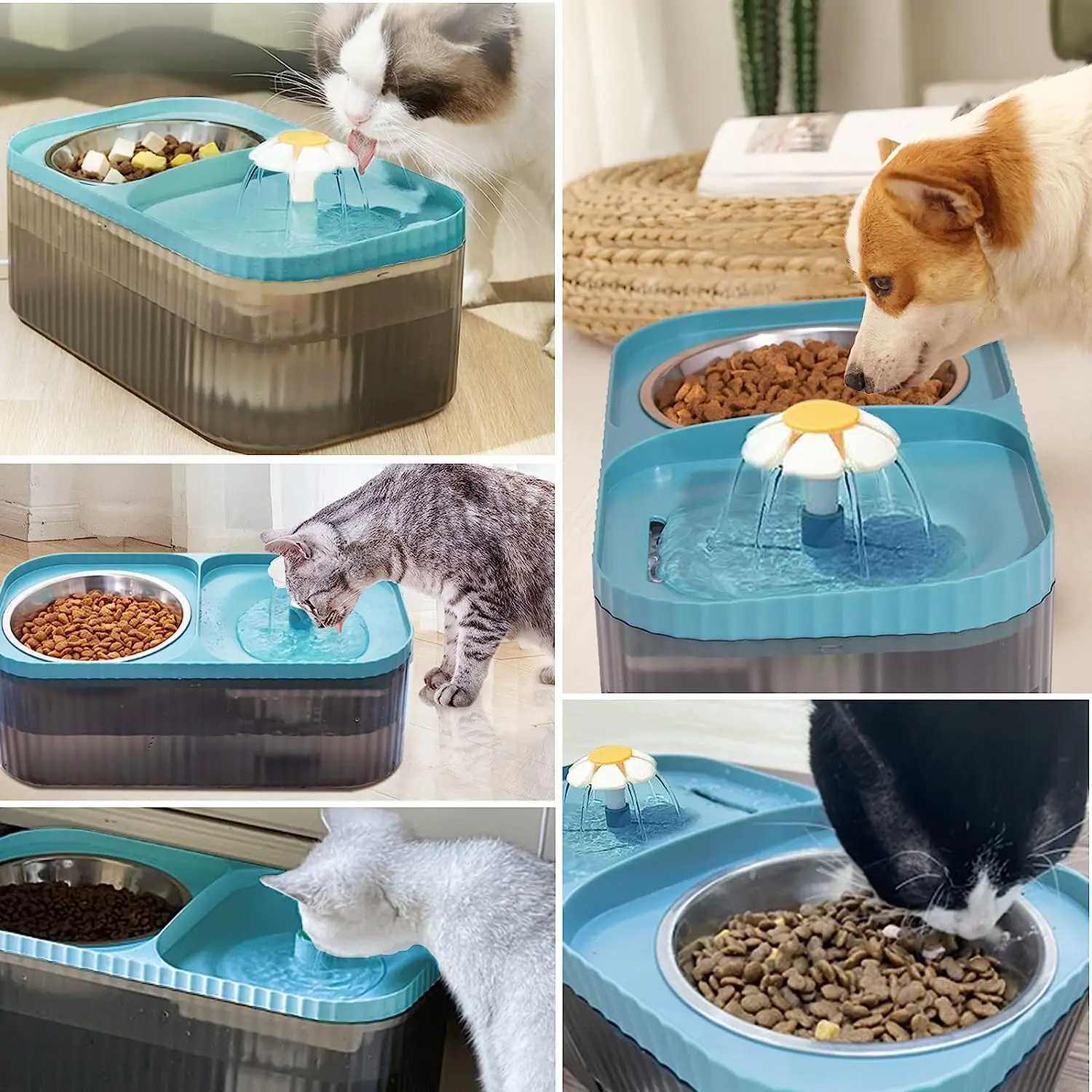 Cat Fountain Bowl, Stainless Steel, 100oz/3L Automatic Pet Fountain, Dog Water Dispenser, Cat Feeding Watering Supplies, With
Cat Fountain Bowl, Stainless Steel, 100oz/3L Automatic Pet Fountain, Dog Water Dispenser, Cat Feeding Watering Supplies, With