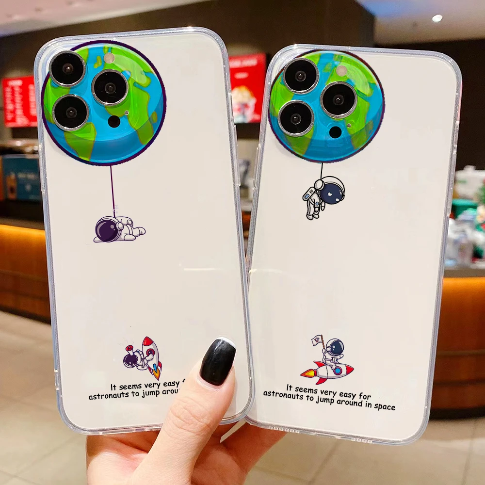 Cartoon Astronaut Luxury Ultra Thin Clear Phone Case For Apple iPhone 11 12 13 Pro Max 12 13 Mini X XR XS Max SE 5 6 7 8 Plus
Cartoon Astronaut Luxury Ultra Thin Clear Phone Case For Apple iPhone 11 12 13 Pro Max 12 13 Mini X XR XS Max SE 5 6 7 8 Plus