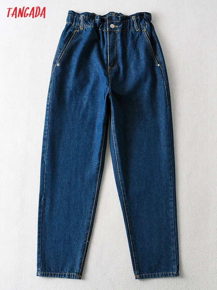 Tangada 2021 Fashion Women High Waist Jeans Pants Long Trousers Strethy Waist Pockets Buttons Female Pants XE09
Tangada 2021 Fashion Women High Waist Jeans Pants Long Trousers Strethy Waist Pockets Buttons Female Pants XE09