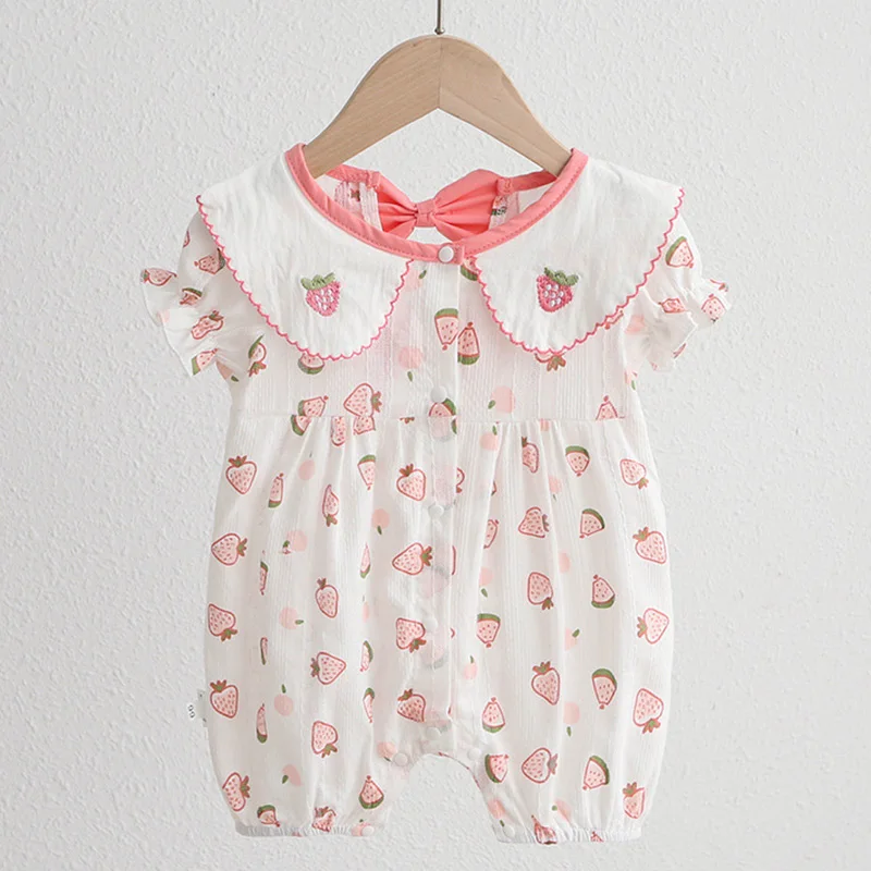 Summer Newborn Baby Girl Romper Short Sleeved Cotton Print Toddler Baby Girls Jumpsuit Baby Girl Clothing
Summer Newborn Baby Girl Romper Short Sleeved Cotton Print Toddler Baby Girls Jumpsuit Baby Girl Clothing