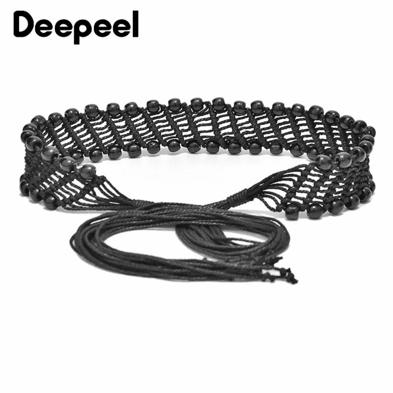 Deepeel 5cm Wide Ethnic Style Women Belt Retro Woven Woode Handmade Girdle Wax Rope Braided Waist Chain Decor Dress Cummerbunds
Deepeel 5cm Wide Ethnic Style Women Belt Retro Woven Woode Handmade Girdle Wax Rope Braided Waist Chain Decor Dress Cummerbunds