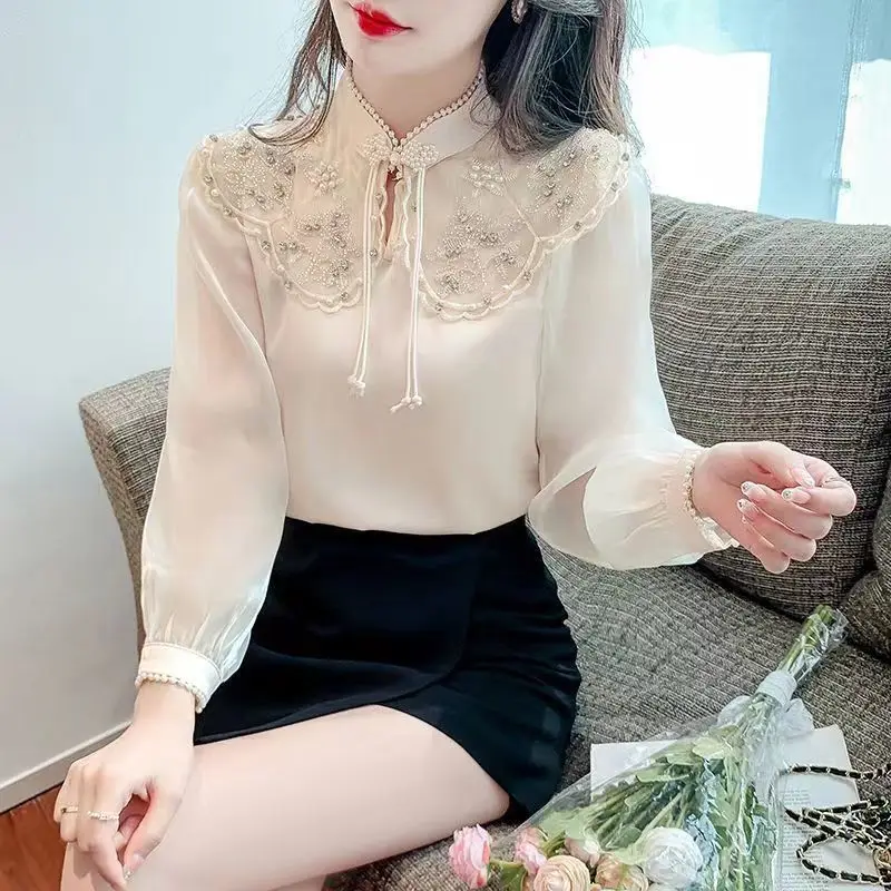 2023 chinese style vintage cheongsam blouse women elegant vintage top lace ol retro qipao blouse women long sleeve elegant top
2023 chinese style vintage cheongsam blouse women elegant vintage top lace ol retro qipao blouse women long sleeve elegant top
