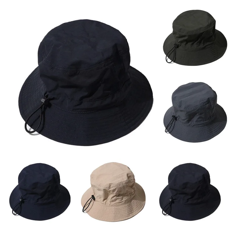 New Summer Bucket Hat quick-dry adjustable Men Outdoor Fishing Hiking Beach Hats Mesh Breathable Anti UV Sun Wind rope Cap
New Summer Bucket Hat quick-dry adjustable Men Outdoor Fishing Hiking Beach Hats Mesh Breathable Anti UV Sun Wind rope Cap
