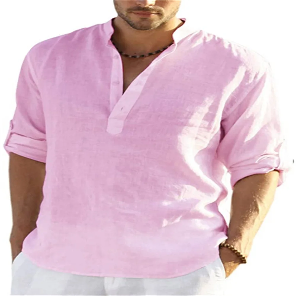 New Men's Casual Blouse Cotton Linen Shirt Loose Tops Long Sleeve Tee Shirt Spring Autumn Casual Handsome Men's Shirts
New Men's Casual Blouse Cotton Linen Shirt Loose Tops Long Sleeve Tee Shirt Spring Autumn Casual Handsome Men's Shirts