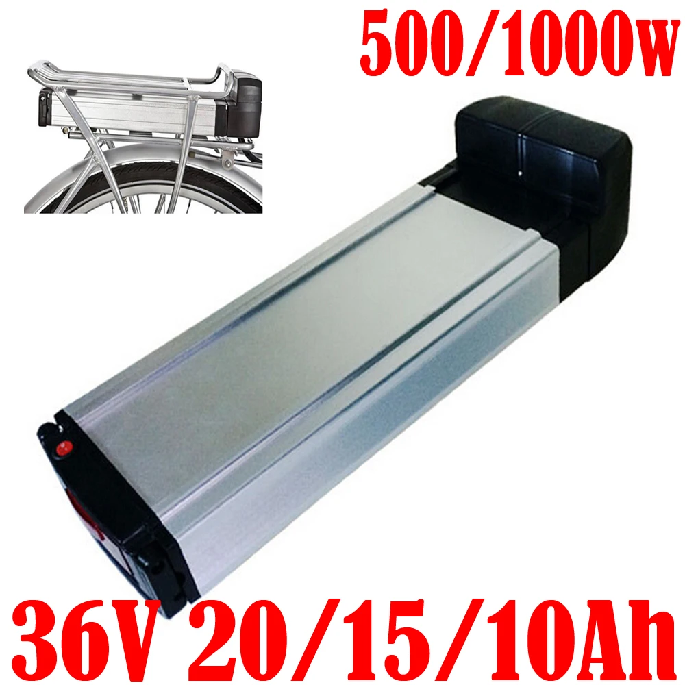 

18650 cell Rear Rack eBike Battery 36V 10Ah 13Ah 15Ah 18Ah 20Ah Lithium Battery 36V 500W 1000W Electric Bicycle Bike Battery