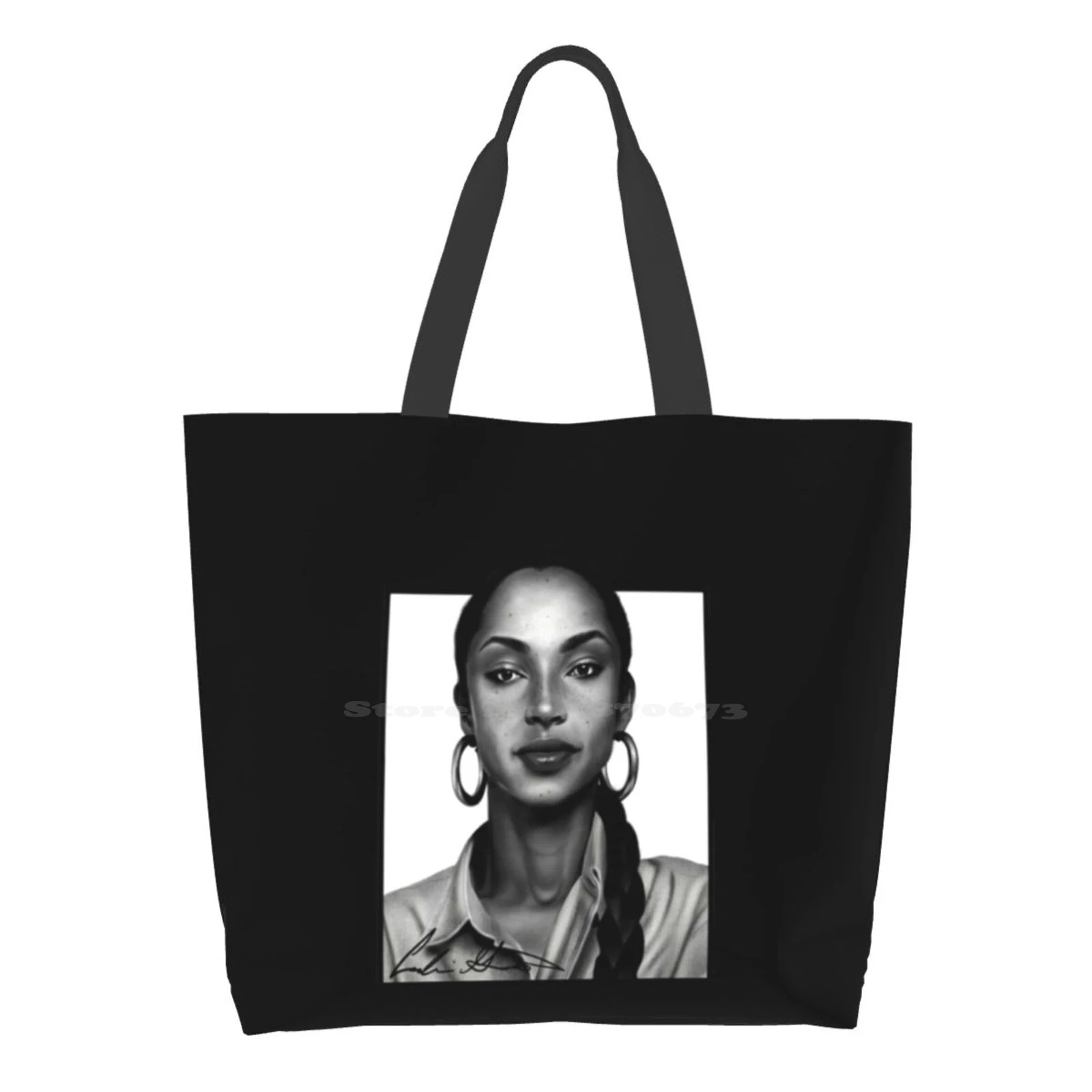 Isalem Black And White Portrait Classic T - Shirt Girls Handbags Shoulder Bags Large Size 90S Singer Smooth Operator 80S Music 
Isalem Black And White Portrait Classic T - Shirt Girls Handbags Shoulder Bags Large Size 90S Singer Smooth Operator 80S Music