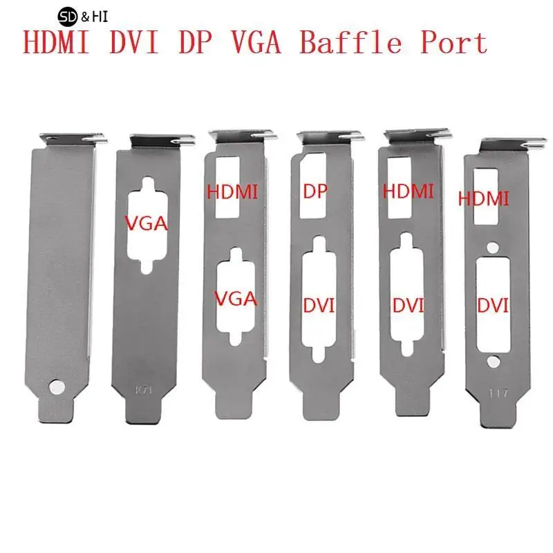 

Низкопрофильный кронштейн адаптер HDMI DVI DP VGA перегородка порт для половины высоты графической видеокарты набор