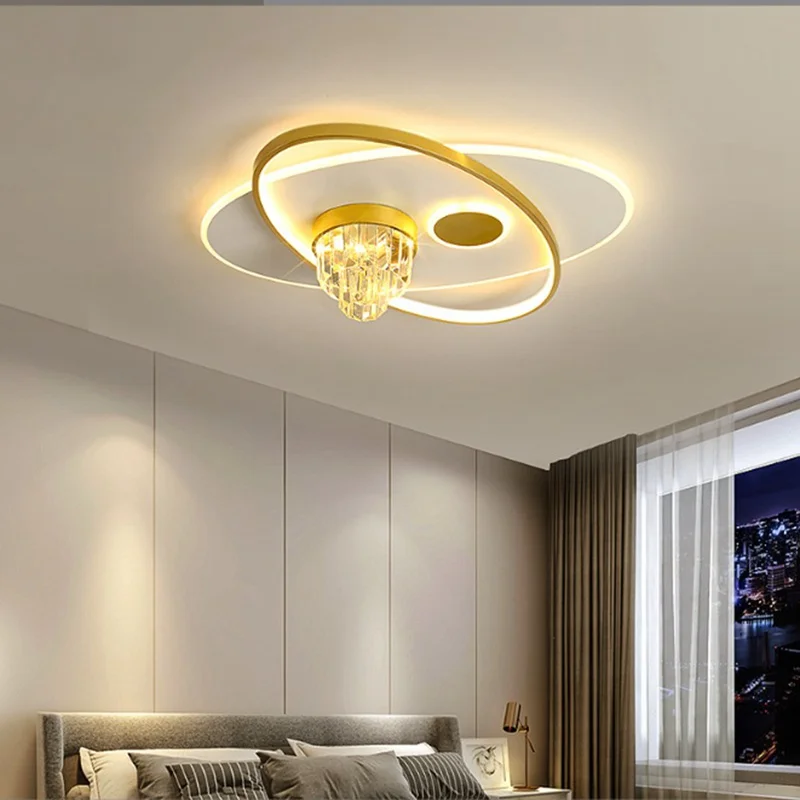 Bedroom Modern Ceiling Lamp Personality Intelligent LED Study Restaurant Interior Decoration Lamps Luxury Crystal Chandelier
Bedroom Modern Ceiling Lamp Personality Intelligent LED Study Restaurant Interior Decoration Lamps Luxury Crystal Chandelier