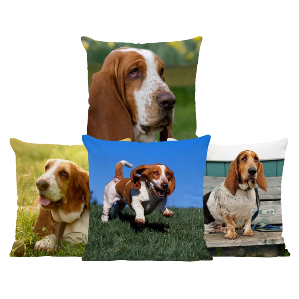 Cute Pet Animal Pillowcase Basset Hound Dog Print Sofa Cushion Cover Home Living Room Sofa Car Seat Decoration Throw Pillowcases
Cute Pet Animal Pillowcase Basset Hound Dog Print Sofa Cushion Cover Home Living Room Sofa Car Seat Decoration Throw Pillowcases