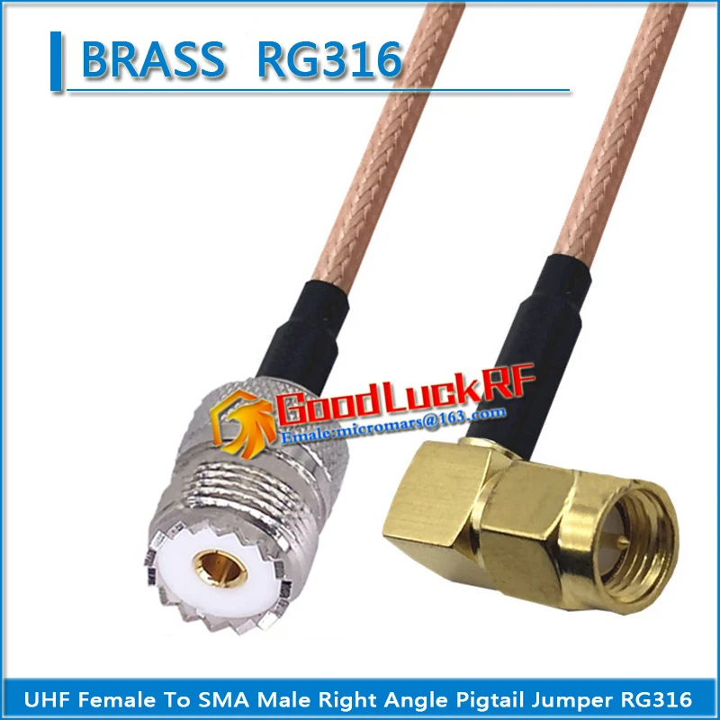 1X Pcs PL259 PL-259 SO239 SO-239 UHF Female to SMA Male Right Angle 90 Degree Coaxial Type Pigtail Jumper RG316 Cable UHF to SMA
1X Pcs PL259 PL-259 SO239 SO-239 UHF Female to SMA Male Right Angle 90 Degree Coaxial Type Pigtail Jumper RG316 Cable UHF to SMA