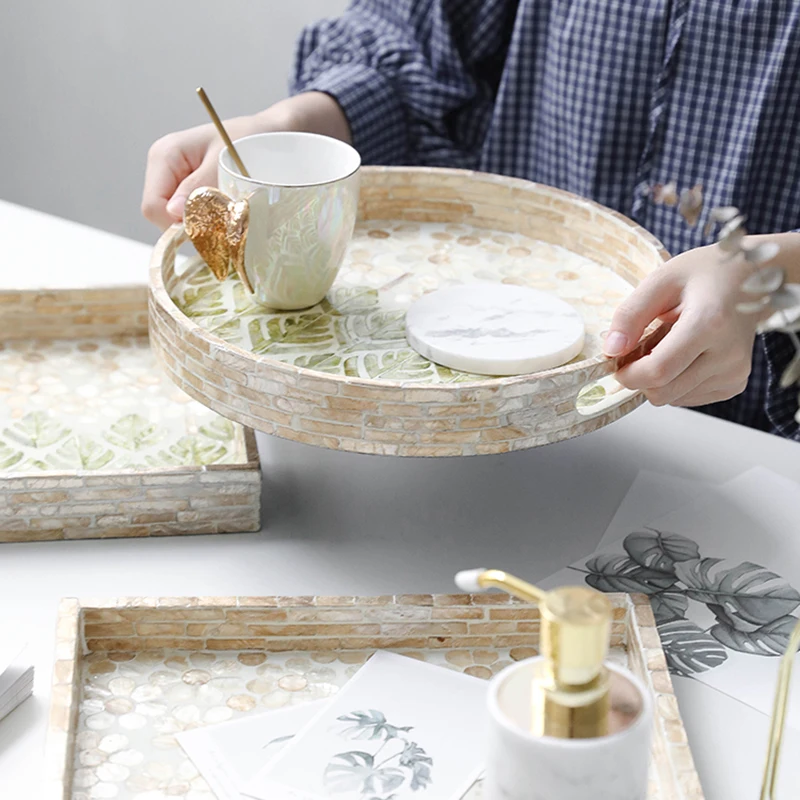 European Art Luxury Wooden Color Shell Skin Care Products Jewelry Storage Tray Coffee Table Bathroom Tray Square Tray Decoration
European Art Luxury Wooden Color Shell Skin Care Products Jewelry Storage Tray Coffee Table Bathroom Tray Square Tray Decoration