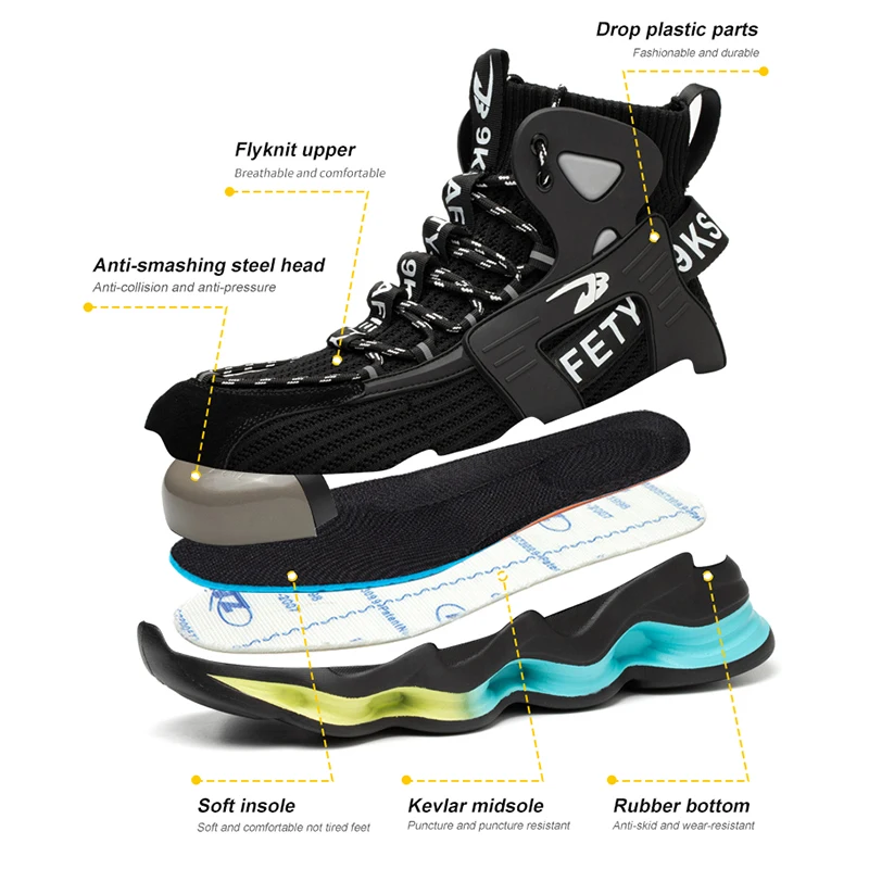 2023 Labor Insurance Shoes Men and Women Anti-smashing Anti-stab Penetrating Air Work Shoes Steel Toe Cap High-top Safety Sh
2023 Labor Insurance Shoes Men and Women Anti-smashing Anti-stab Penetrating Air Work Shoes Steel Toe Cap High-top Safety Sh