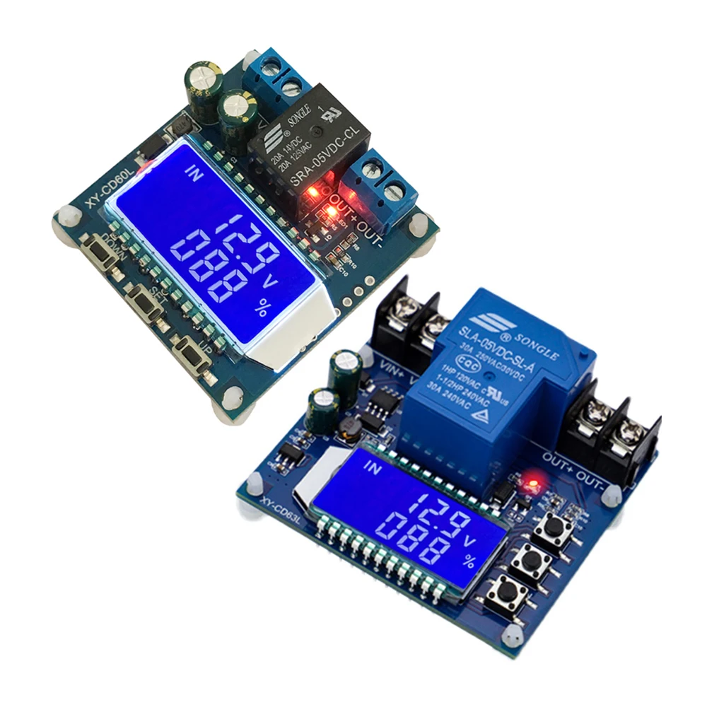 CD60L 10A/CD63L 30A Battery Charging Discharge Control Module Full Power-off DC Under-voltage Power-off Protection Module 6-60V
CD60L 10A/CD63L 30A Battery Charging Discharge Control Module Full Power-off DC Under-voltage Power-off Protection Module 6-60V
