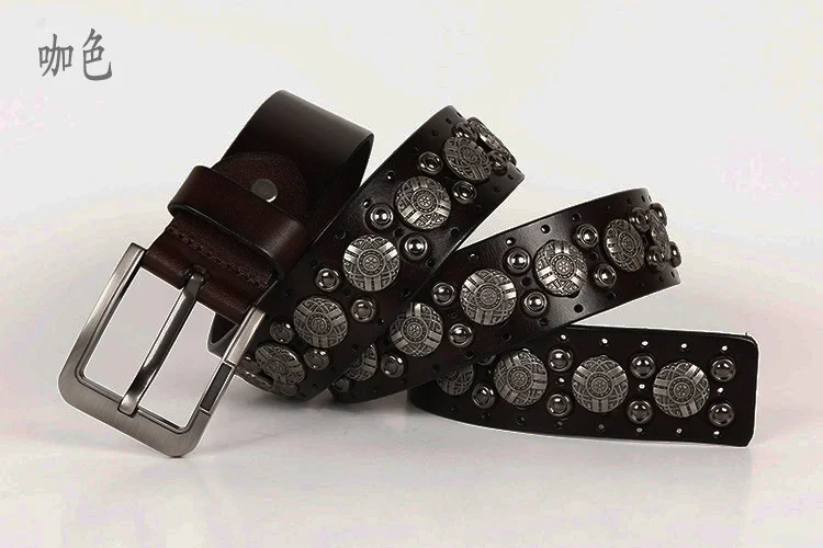 mens classic 100% Real cowhide buckle belt.black brand genuine leather rivet belts,punk gift,quality
mens classic 100% Real cowhide buckle belt.black brand genuine leather rivet belts,punk gift,quality