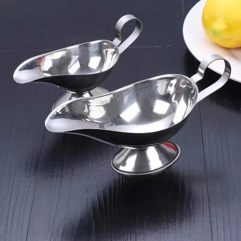 304 Stainless Steel Western restaurant Sauce Boat Steak Black Pepper Sauce Tableware Sauce Boat Container home Kitchen Bar Tool
304 Stainless Steel Western restaurant Sauce Boat Steak Black Pepper Sauce Tableware Sauce Boat Container home Kitchen Bar Tool