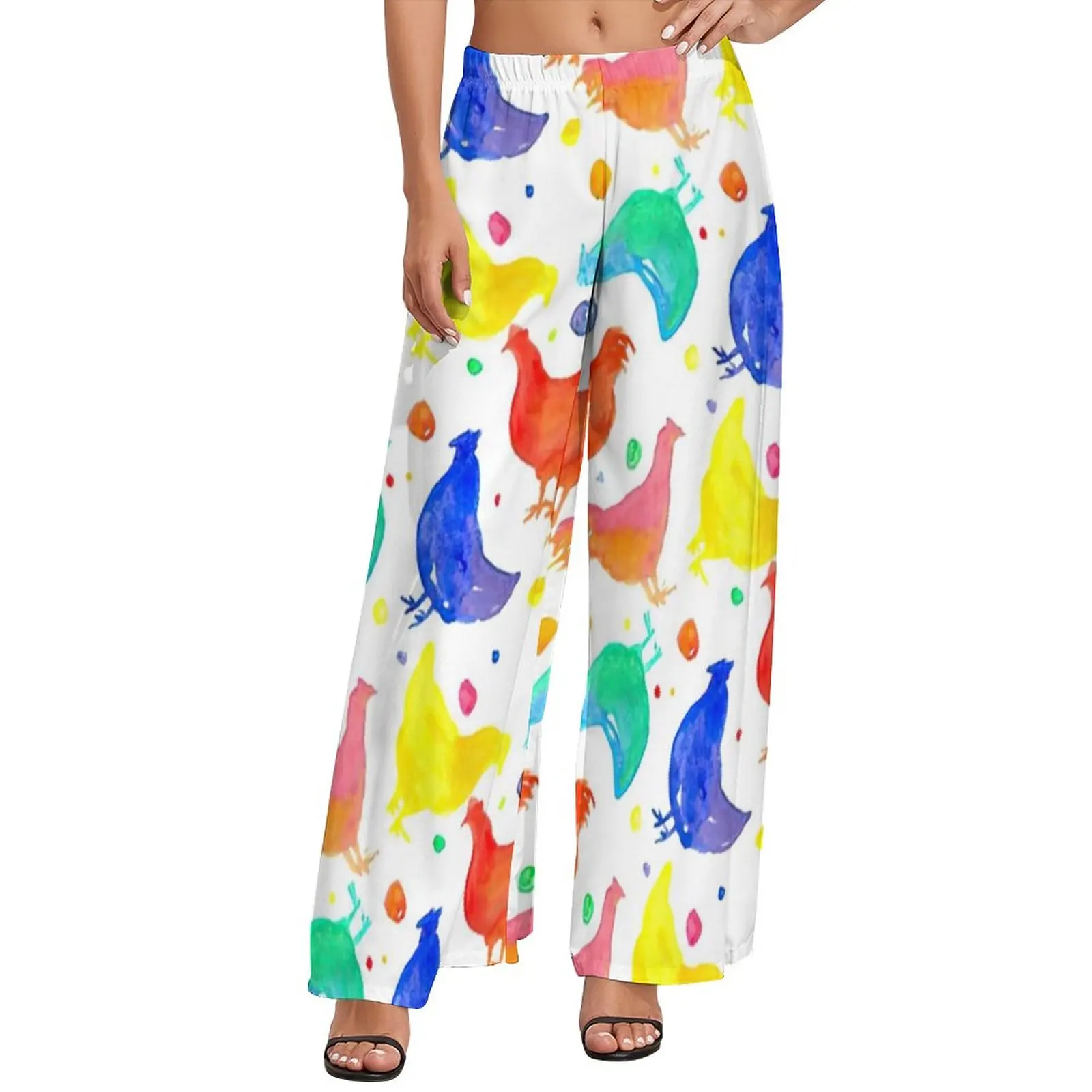 Colorful Chicken Pants High Waist Watercolor Animal Print Sexy Wide Pants Women Oversized Korean Fashion Print Straight Trousers
Colorful Chicken Pants High Waist Watercolor Animal Print Sexy Wide Pants Women Oversized Korean Fashion Print Straight Trousers