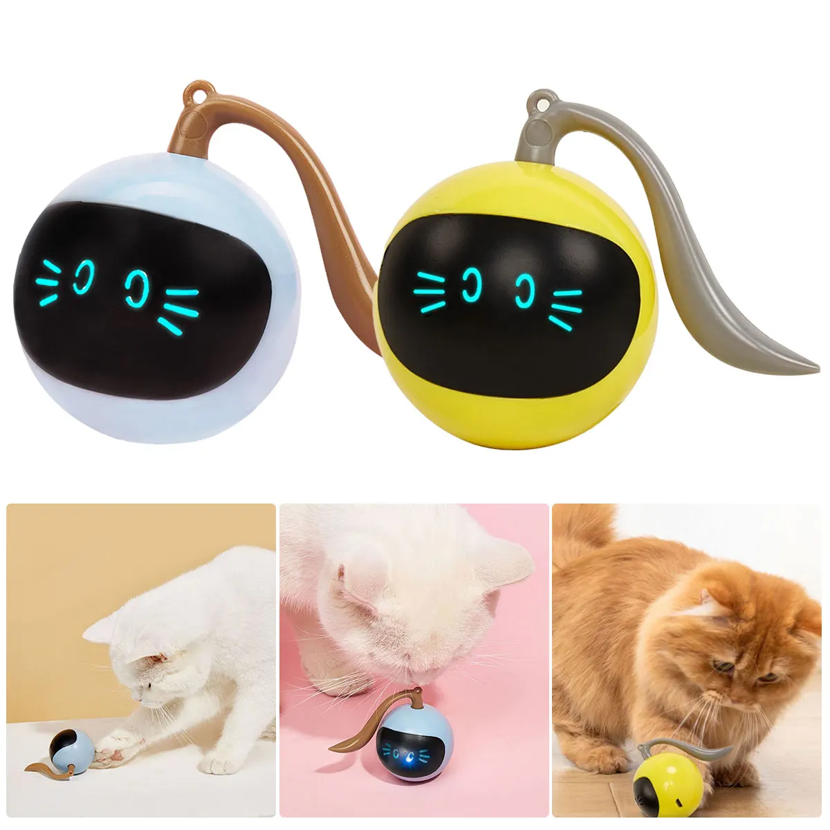 Automatic Cat Ball Colorful LED Cat Exercise Ball Toy Interactive 1000mAh USB Rechargeable Self Moving Ball Toy Funny Electric
Automatic Cat Ball Colorful LED Cat Exercise Ball Toy Interactive 1000mAh USB Rechargeable Self Moving Ball Toy Funny Electric