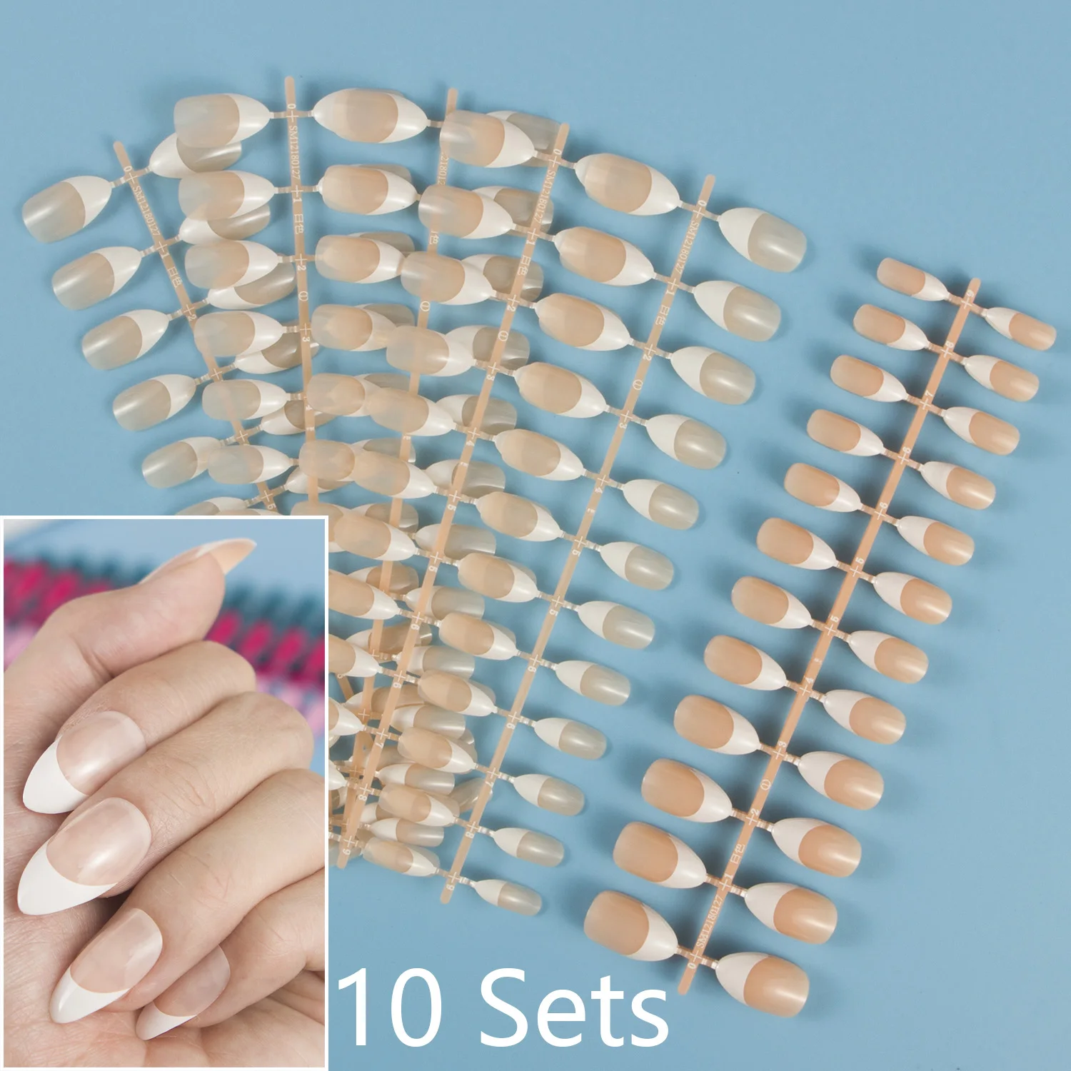 10 Sets French False Stiletto Nail Press on Fake Nail Full Cover Short Length Nail DIY Cosas Para Unas Acrilicas Nail Supplies
10 Sets French False Stiletto Nail Press on Fake Nail Full Cover Short Length Nail DIY Cosas Para Unas Acrilicas Nail Supplies