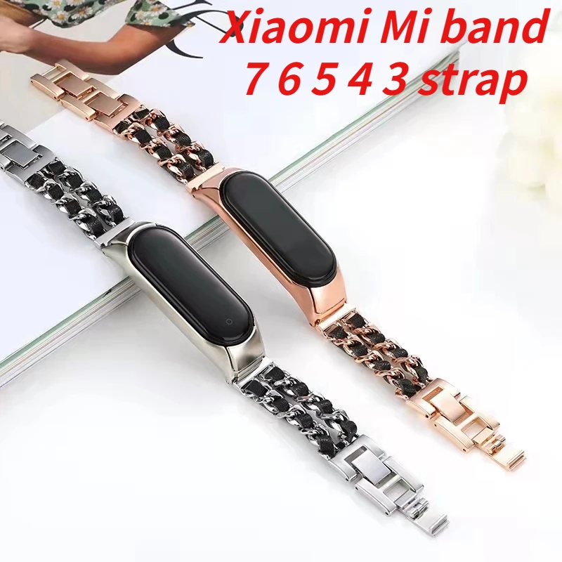 Metal+Leather Strap For Xiaomi Mi band 7 6 5 4 3 Smart Watch Stainless Steel Fashion Bracelet Belt For Xiaomi Mi band 7 6 Correa
Metal+Leather Strap For Xiaomi Mi band 7 6 5 4 3 Smart Watch Stainless Steel Fashion Bracelet Belt For Xiaomi Mi band 7 6 Correa