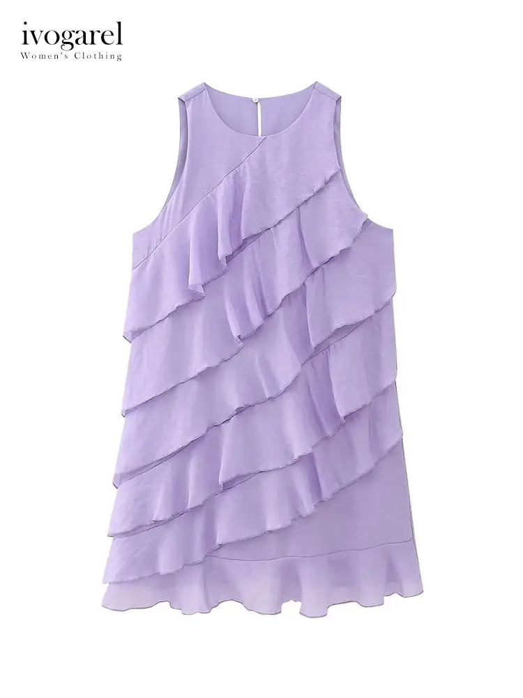 Ivogarel Sleeveless Round Neck Ruffled Mini Dress Elegant Pretty Casual Short Dress Women's Summer Evening Clothing Traff 2023
Ivogarel Sleeveless Round Neck Ruffled Mini Dress Elegant Pretty Casual Short Dress Women's Summer Evening Clothing Traff 2023