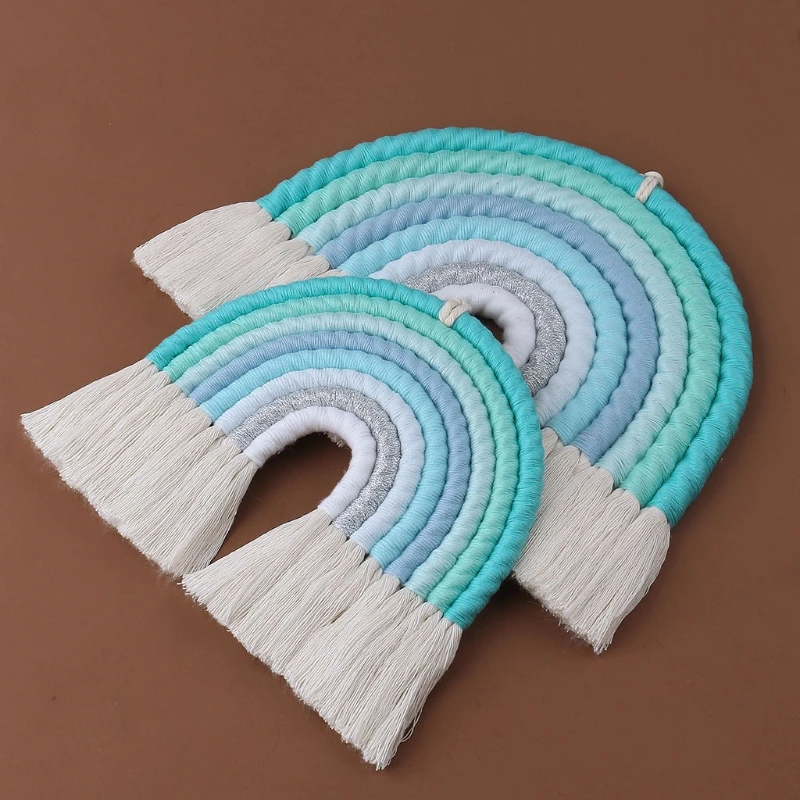 Macrame Rainbow Wall Hanging Decoration for Boho Woven Nursery Dorm Room Home Decor Baby Shower
Macrame Rainbow Wall Hanging Decoration for Boho Woven Nursery Dorm Room Home Decor Baby Shower