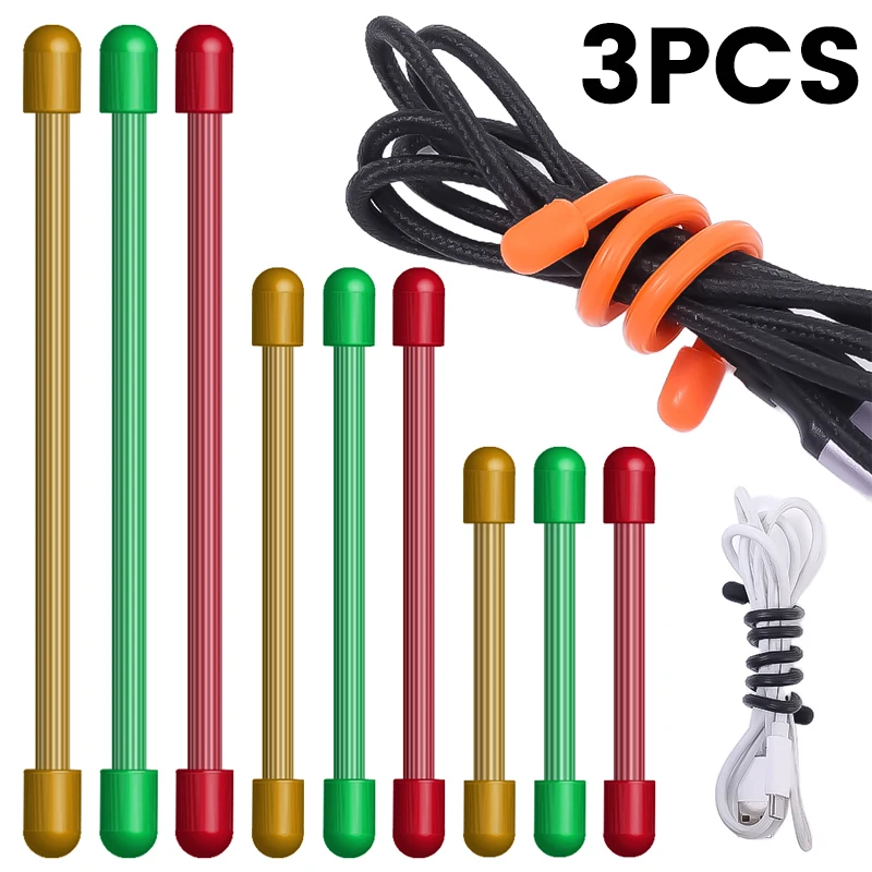 3Pcs Cable Ties Silicone Bendable Cable Organizer Home Desktop Charging Data Cord Headphone Management Tie Reusable Wire Winder
3Pcs Cable Ties Silicone Bendable Cable Organizer Home Desktop Charging Data Cord Headphone Management Tie Reusable Wire Winder