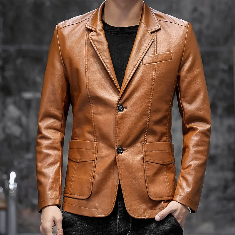2022 Spring and Autumn New Men PU Leather Clothes Fashion Casual Jacket Trend Slim Fit Small Suit Leather Jacket Men's Clothing
2022 Spring and Autumn New Men PU Leather Clothes Fashion Casual Jacket Trend Slim Fit Small Suit Leather Jacket Men's Clothing