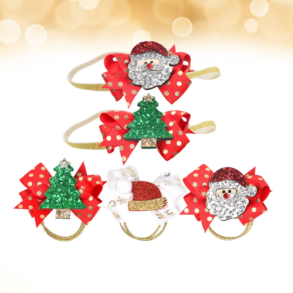 5pcs Christmas Hair Ties Glitter Santa Xmas Tree Reindeer Hair Ropes Bow Hair Tie Christmas Hair Accessories for Christmas
5pcs Christmas Hair Ties Glitter Santa Xmas Tree Reindeer Hair Ropes Bow Hair Tie Christmas Hair Accessories for Christmas