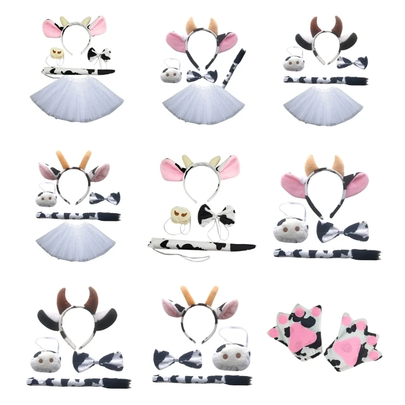 Cow Costumes Accessories Set Cow Ear Headband,Bowtie,Tail Tutu Skirt,Gloves Nose Drop Shipping
Cow Costumes Accessories Set Cow Ear Headband,Bowtie,Tail Tutu Skirt,Gloves Nose Drop Shipping