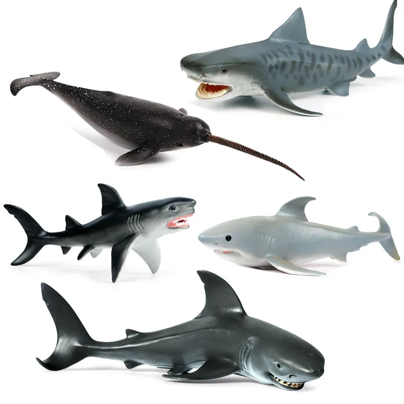 

Children's Simulation Marine Creatures Model Shark Whale Gifts Ocean Shark Happy Baby Birthday Party Decor Gifts For Small Guest