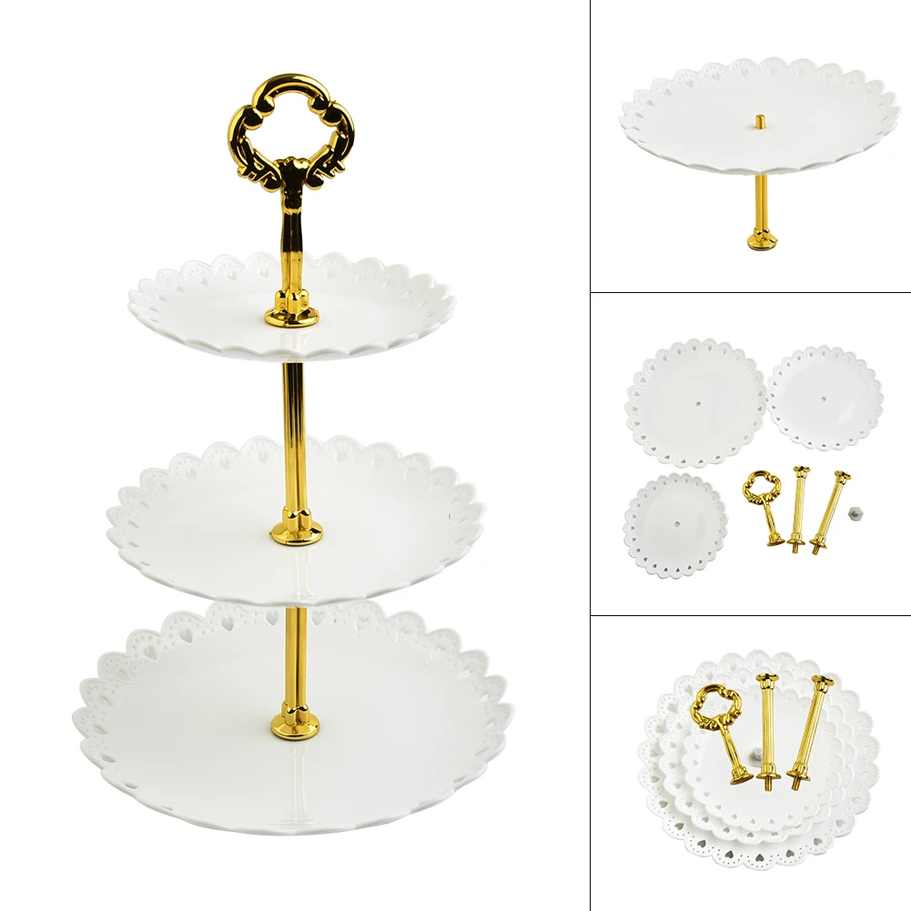 ABS Plastic 3 Layer Cake Stand 3-tiers Cake Stand Food Grade Material Party Wedding Best Product Elegant Design
ABS Plastic 3 Layer Cake Stand 3-tiers Cake Stand Food Grade Material Party Wedding Best Product Elegant Design