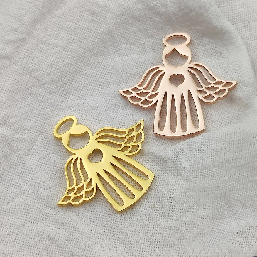 5pcs Angel Pendant 316 Stainless Steel Metal Charms for Jewelry Making Necklace Keychain Earring Phone Diy Accessories Wholesale
5pcs Angel Pendant 316 Stainless Steel Metal Charms for Jewelry Making Necklace Keychain Earring Phone Diy Accessories Wholesale