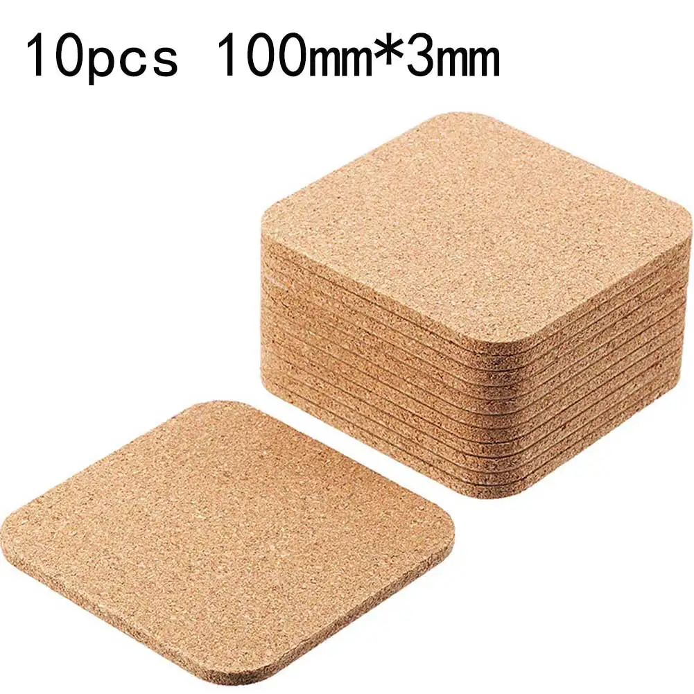 10Pcs Natural Cork Coasters Square Round Cork Mat Wine Drink Coffee Tea Cup Mats Table Pad DIY Backing Sheet For Home Kitchen
10Pcs Natural Cork Coasters Square Round Cork Mat Wine Drink Coffee Tea Cup Mats Table Pad DIY Backing Sheet For Home Kitchen