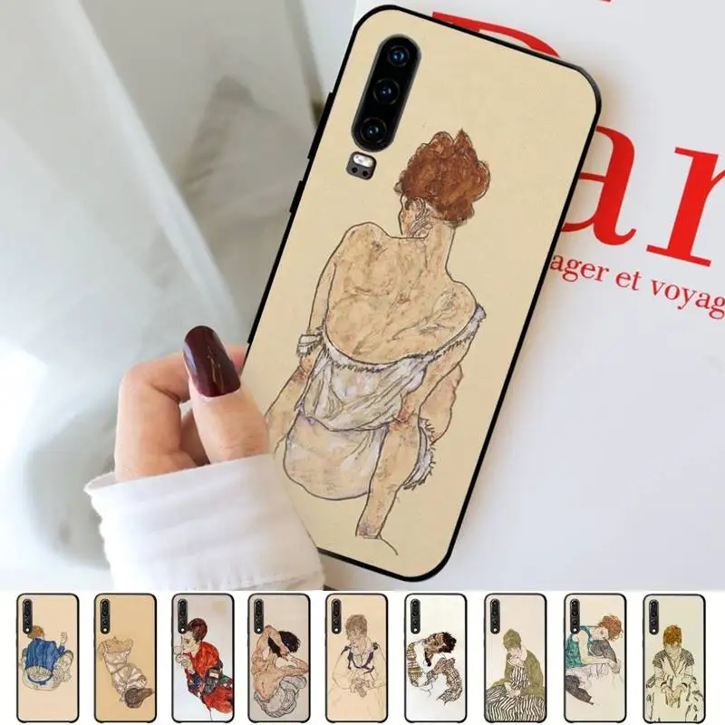 

Egon Schiele Phone Case for Samsung A51 A30s A52 A71 A12 for Huawei Honor 10i for OPPO vivo Y11 cover