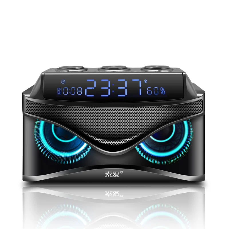 SOAIY сабвуфер Bluetooth-динамик светодиодный дисплей умный наружный беспроводной