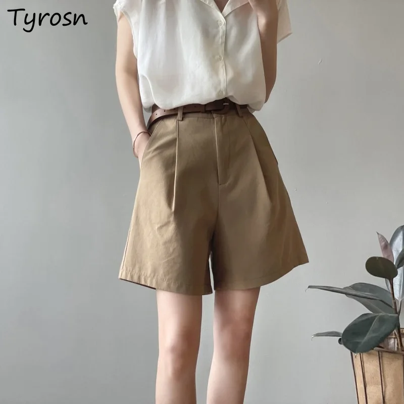 Summer Shorts Women Pockets Design Fashion Daily All-match Loose Pure Minimalist Casual Korean Style Female Trousers Khaki Basic
Summer Shorts Women Pockets Design Fashion Daily All-match Loose Pure Minimalist Casual Korean Style Female Trousers Khaki Basic