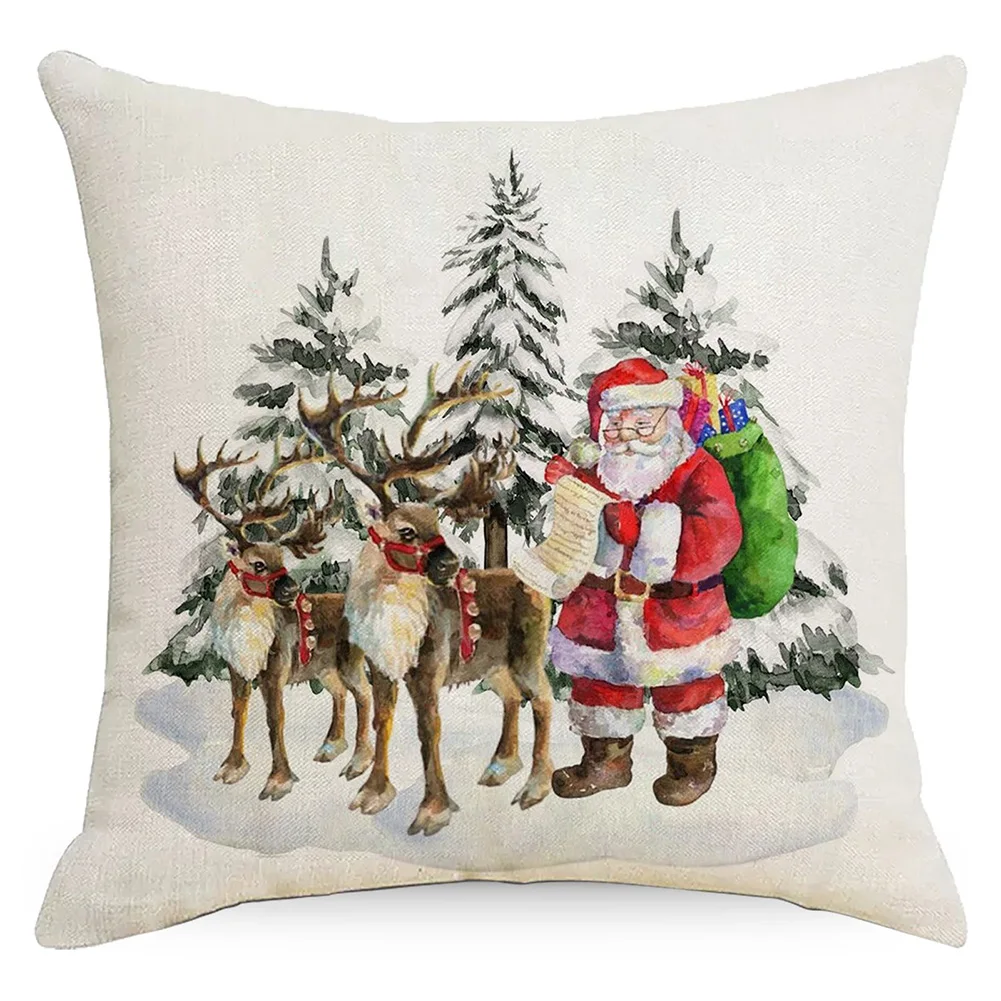 Christmas Decor Pillowcase Xmas Cushion Cover 45cm Christmas Pillowcase Cotton Linen Multi-Color Santa Claus Home Decor
Christmas Decor Pillowcase Xmas Cushion Cover 45cm Christmas Pillowcase Cotton Linen Multi-Color Santa Claus Home Decor