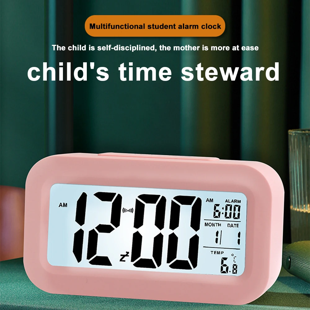 Lcd Digital Alarm Clock Weather Temperature Humidity Weather Forecast Snooze Led Desktop Table Clock Home Decor for Kids 
Lcd Digital Alarm Clock Weather Temperature Humidity Weather Forecast Snooze Led Desktop Table Clock Home Decor for Kids