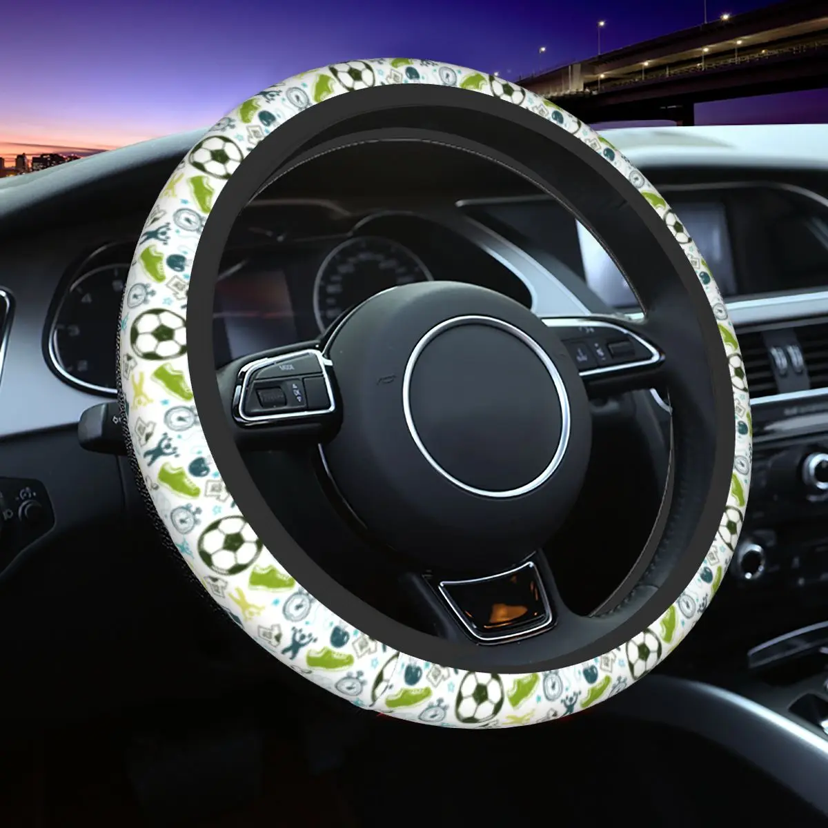 Soccer Sport Pattern Football Universal Steering Wheel Cover Car Steering Wheel Protector 15 Inch 37-38cm Auto Accessories
Soccer Sport Pattern Football Universal Steering Wheel Cover Car Steering Wheel Protector 15 Inch 37-38cm Auto Accessories