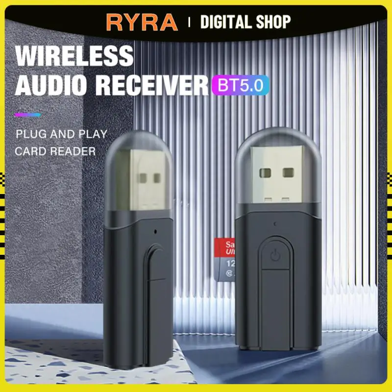

RYRA Bluetooth 5.0 Audio Receiver Transmitter 3 In 1 SD Card Reader Adapter 3.5mm AUX For Headphone Home Stereo Car HIFI Audio