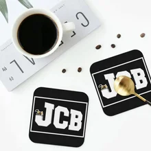 Jcb Stickers Coasters PVC Leather Placemats Non-slip Insulation Coffee Mats for Decor Home Kitchen Dining Pads Set of 4