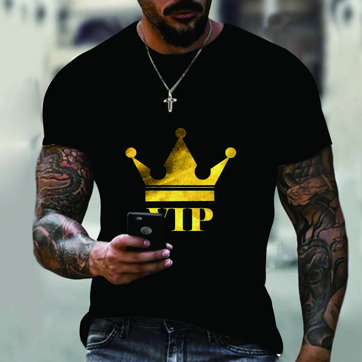 2022 summer men's round neck T-shirt casual oversized 3D digital printing smiley face crown cartoon men's tops
2022 summer men's round neck T-shirt casual oversized 3D digital printing smiley face crown cartoon men's tops