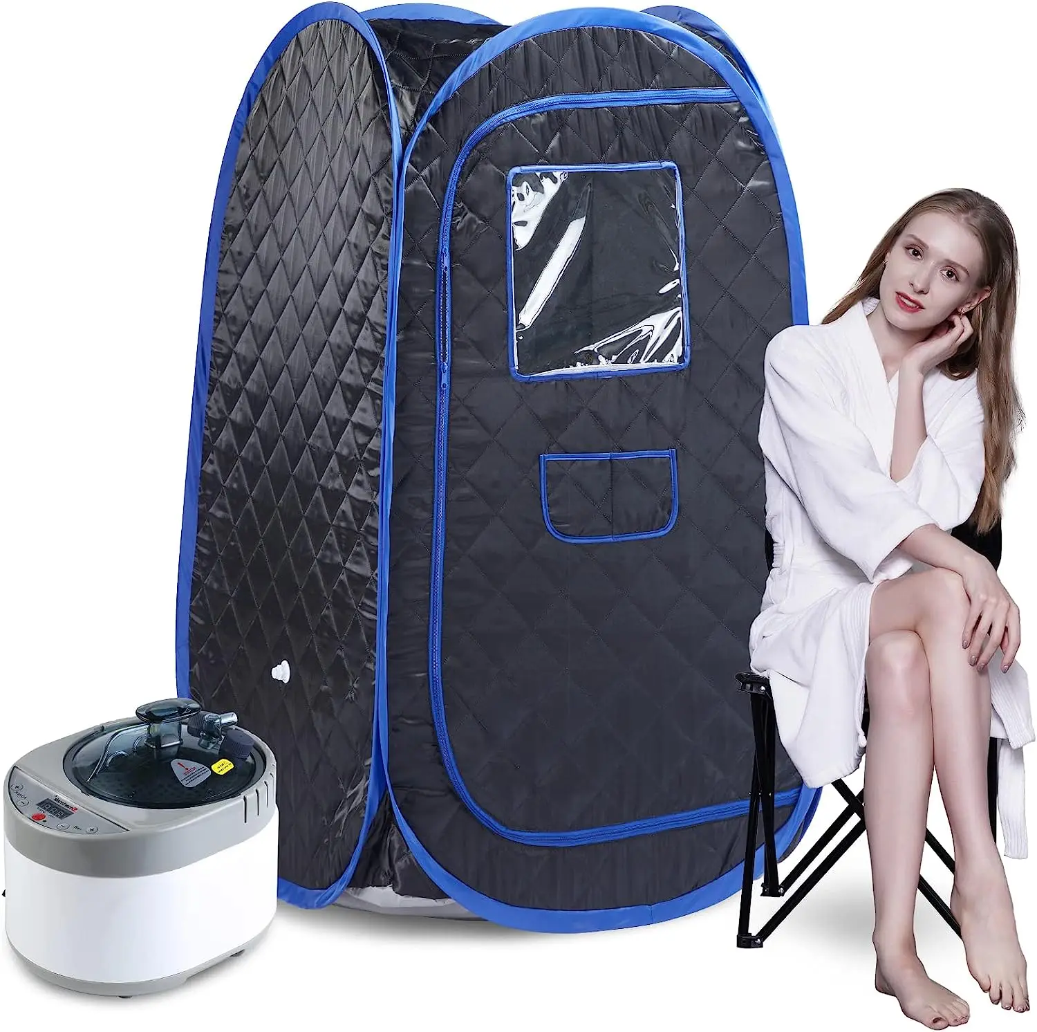 Portable Full Size Steam Sauna Set Saunas Spa for Relaxation Body Detox Therapy With 4 Liters Large Steamer Remote Control
Portable Full Size Steam Sauna Set Saunas Spa for Relaxation Body Detox Therapy With 4 Liters Large Steamer Remote Control