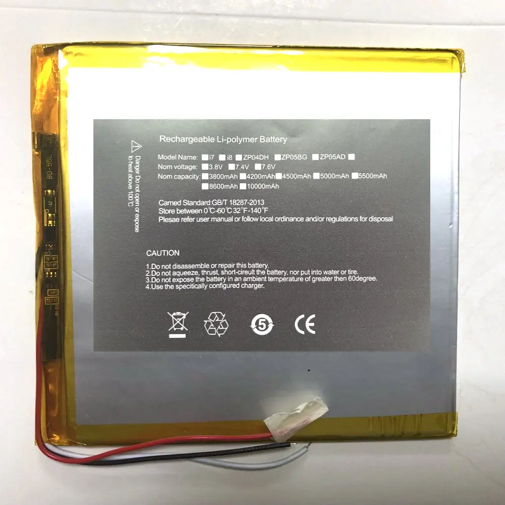 3-проводные аккумуляторы 3,7 в 5500 мАч для Road W8C 
3-проводные аккумуляторы 3,7 в 5500 мАч для Road W8C