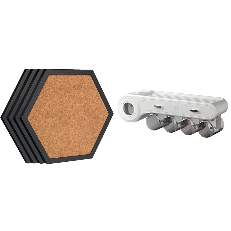 1x Toothbrush Holder & 4 Packs Cork Board Pin Board, Cork Boards for Walls with Frame
1x Toothbrush Holder & 4 Packs Cork Board Pin Board, Cork Boards for Walls with Frame